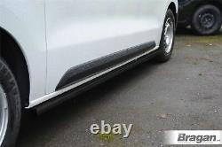 Side Bars To Fit Ford Transit MK8 2014+ LWB Stainless Steel Accessories BLACK