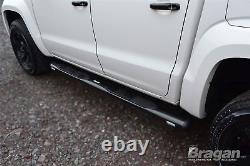 Side Bars To Fit Volkswagen Amarok 2016+ 4x4 Steps Tubes Running Boards BLACK