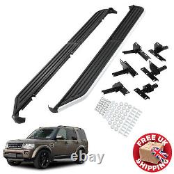 Side Steps For Land Rover Discovery 3 & 4 Running Boards Black&silver 2004-2016