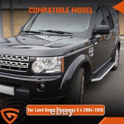 Side Steps For Land Rover Discovery 3 & 4 Running Boards Black&silver 2004-2016