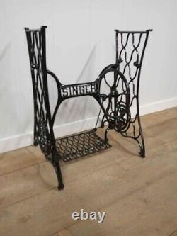 Singer Cast Iron Table Base Shot blasted and powder coated Upcycle Project