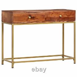 Solid Acacia Wood Console Table 100cm Hallway Side Accent Display Stand vidaXL