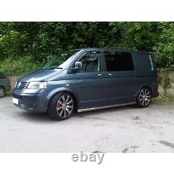 Stainless Steel Side Bars for Volkswagen Transporter T5 SWB