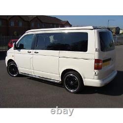 Stainless Steel Side Bars with Step Pads for Volkswagen Transporter T6 SWB