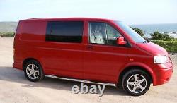 Stainless Steel Side Bars with Step Pads for Volkswagen Transporter T6 SWB