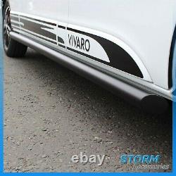 Swb Black Side Bars Powder Coated Side Steps Pair For Vauxhall Vivaro 2014+