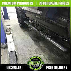 TO FIT TOYOTA HILUX 2015+ Black Side Steps Bars Running Boards