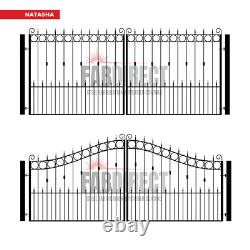 Traditional Steel Fabricated Driveway Side Garden Wrought Iron Metal Gates