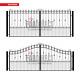 Traditional Steel Fabricated Driveway Side Garden Wrought Iron Metal Gates