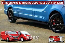 Vauxhall Vivaro 2014 Black Sport Line Side Bars Lwb Powder Coated Oem Style