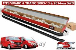 Vauxhall Vivaro 2014 Black Sport Line Side Bars Swb Powder Coated Oem Style
