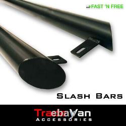 Vauxhall Vivaro Black Powder Coated Slash Cut Sidebars Side-tube 76mm Swb