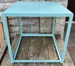 Vintage Fk12 Forty Forty Blue E15 Stackable Metal Side Table Ferdinand Kramer Vg