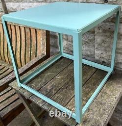 Vintage Fk12 Forty Forty Blue E15 Stackable Metal Side Table Ferdinand Kramer Vg