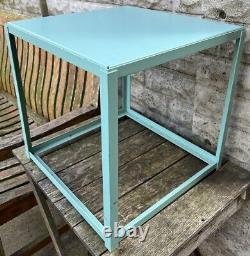 Vintage Fk12 Forty Forty Blue E15 Stackable Metal Side Table Ferdinand Kramer Vg