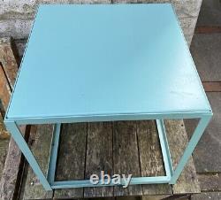 Vintage Fk12 Forty Forty Blue E15 Stackable Metal Side Table Ferdinand Kramer Vg